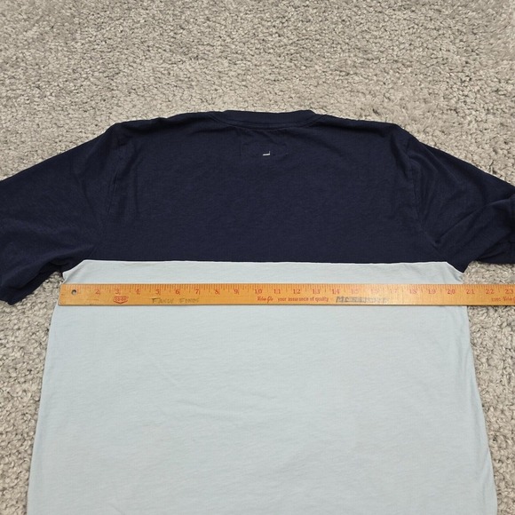 Rag and Bone Shirt Mens Medium Blue Colorblock Short Sleeve Pullover‎ Cotton - Picture 8 of 10
